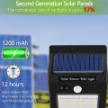 Luz de pared del sensor solar Luz del sensor de movimiento solar
